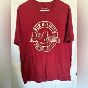 True Religion Red Short-Sleeve Graphic Logo Tee